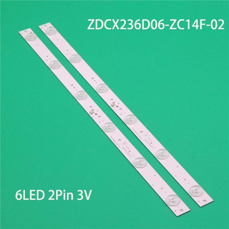 2 pezzi strisce di retroilluminazione a LED per Horizon 24 hl5300h bar HL-00240A28-0601S-02 A5 2*6 kit bande per Infiniton INTV-24LA280 plance