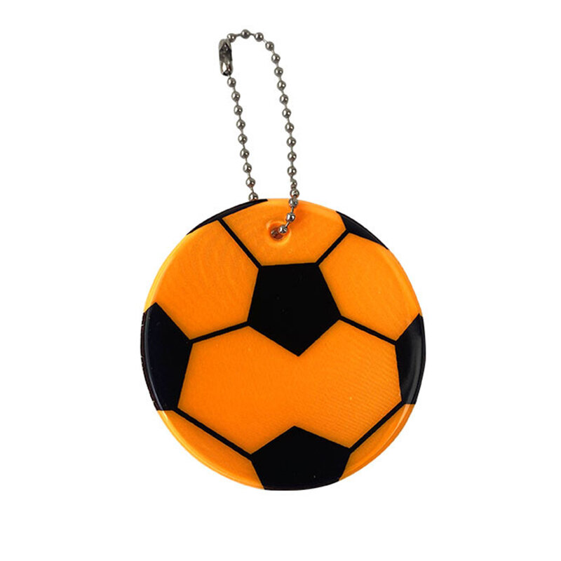 Futebol reflexivo chaveiro para crianças noite segurança chaveiro para sacos mochila pingente refletor para coisas de segurança tráfego