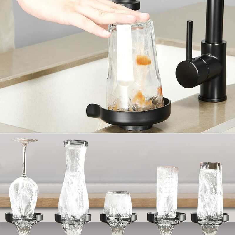 Sciacquatrice per vetro per cucina sciacquatrice manuale per bottiglie in acciaio inossidabile detergente per tazze con sciacquatrice automatica per rubinetti