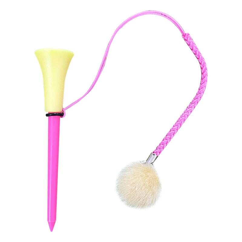 Golf Tee with Rope Prevent Loss Golf Ball Nail Golf Accessories Stable Stand Reliable More Durable Golf Ball Holder