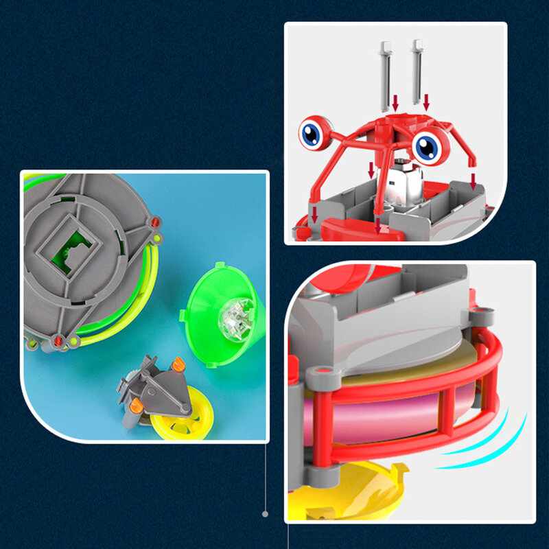 หุ่นยนต์ Fidgets ของเล่น Tumbler Anti Gravity Unicycle Gyro ส่องสว่างคู่-ตัวแปร Self-Balancing Fidgets ของเล่น Early Education ของเล่น