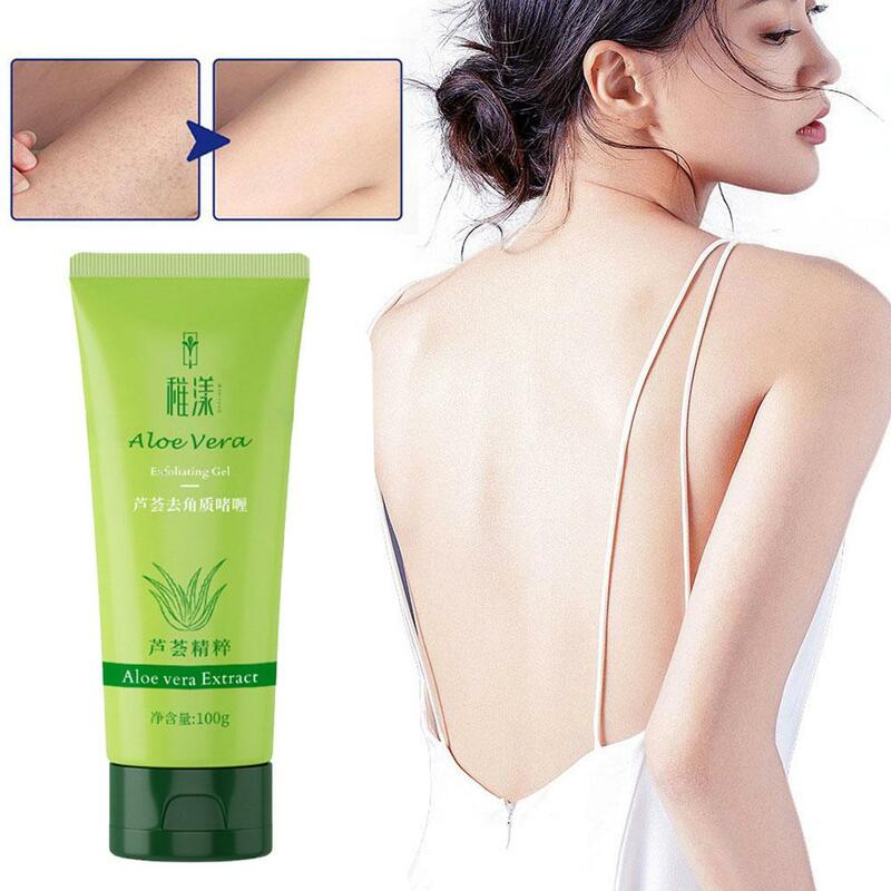 Aloe esfoliante esfoliante Peeling Gel Scrub viso cura sbiancante riparazione Scrub crema idratante pelle viso nutriente X1F0