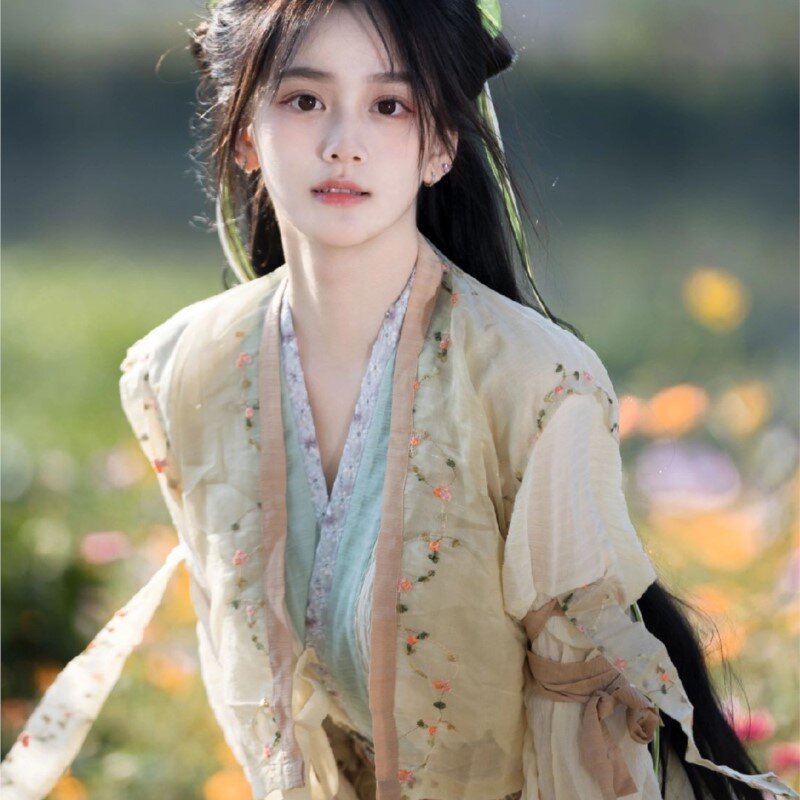 Ropa china Han para mujer, estilo Song, nuevos elementos, disfraz antiguo diario, falda pequeña