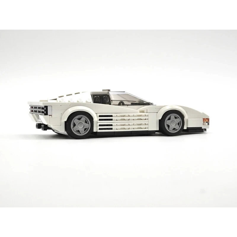 MOC Speed Champions-décennie s de construction voitures de sport, jouets de garage créatifs, kit de modèles pour garçons, briques de nuit, cadeau d'anniversaire