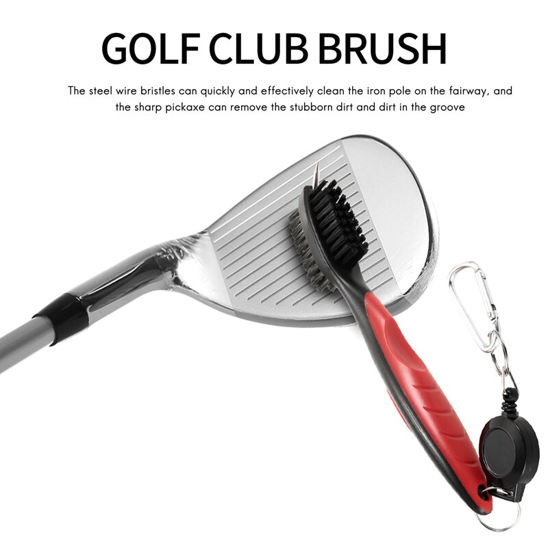 ゴルフクラブ溝シャープナーツール、ゴルファー、実用的、クリーニングキット用の格納式ゴルフクラブブラシ