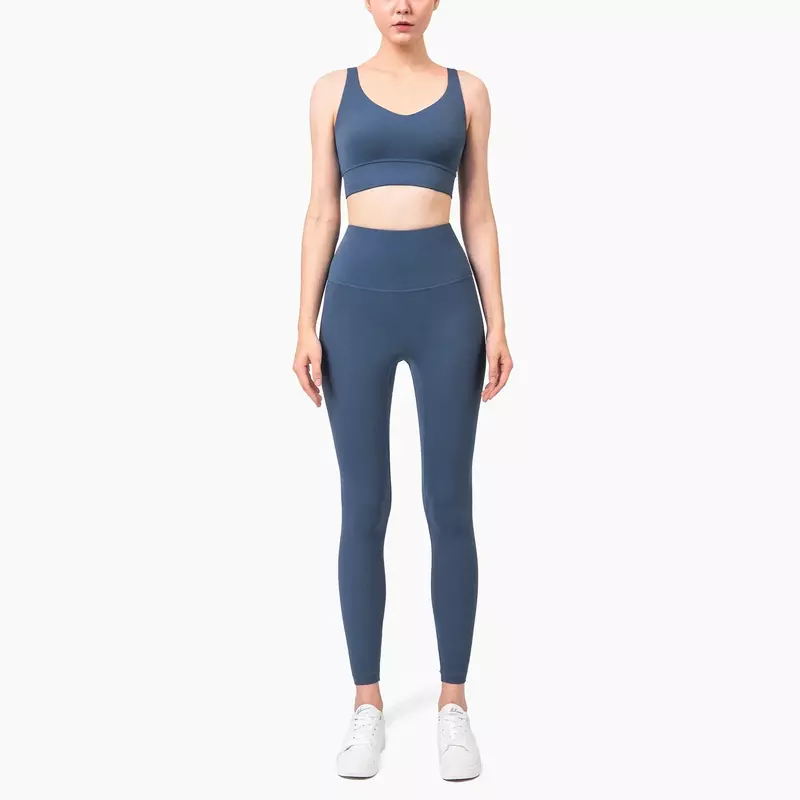 Lemon-conjunto deportivo de 2 piezas para mujer, ropa deportiva de alta calidad, sujetador y mallas para gimnasio, entrenamiento, correr y Yoga