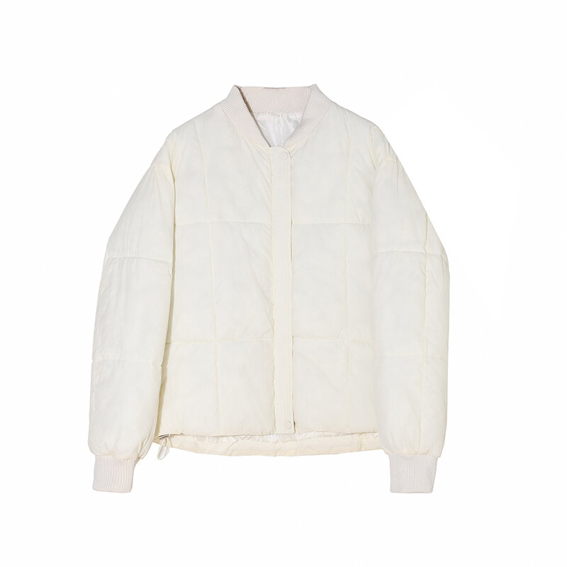 2023 여성용 우아한 단색 코트, 지퍼 긴팔 포켓 봄버 재킷, 가을 겨울 캐주얼 루즈 스트리트웨어 코트
