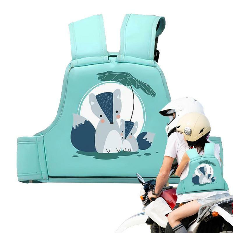 Детский мотоциклетный ремень мультяшный регулируемый и дышащий детский ремень для пассажиров с плечами для путешествий повседневного использования