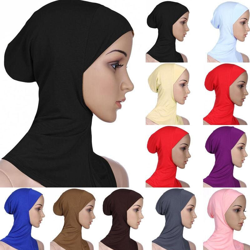 Sous-écharpe musulmane pour femmes, Turbans, Hijab intérieur de la tête, casquettes féminines, foulard islamique, écharpe Ninja Hijab, chapeau, bonnet