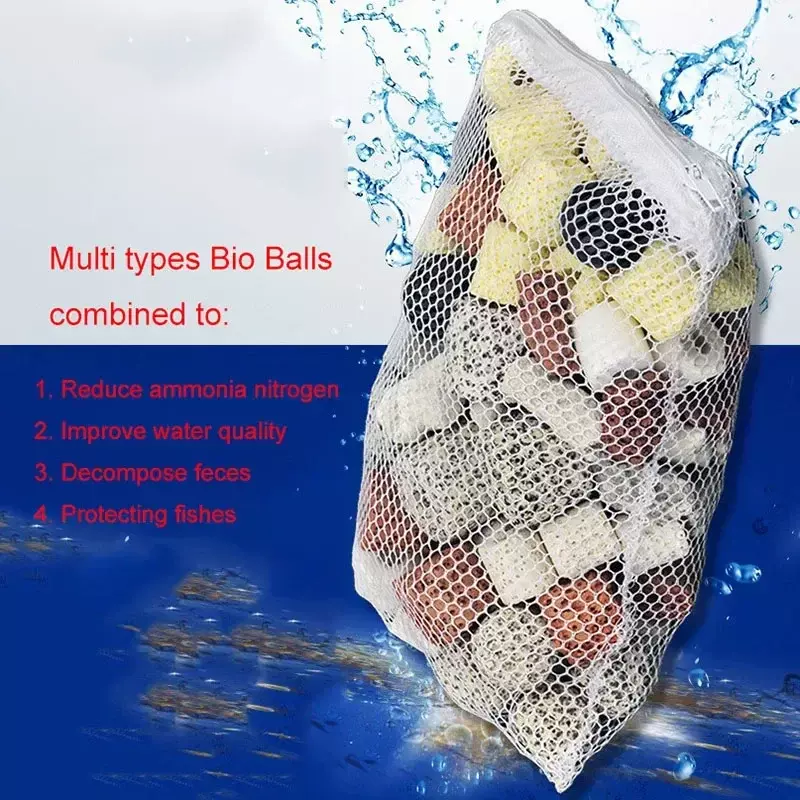 100g 250g 500g More Than 10 Types Aquarium Bio Balls Biochemical Ball Filter Media for Aquarium Filter Accessories for Fish Tank