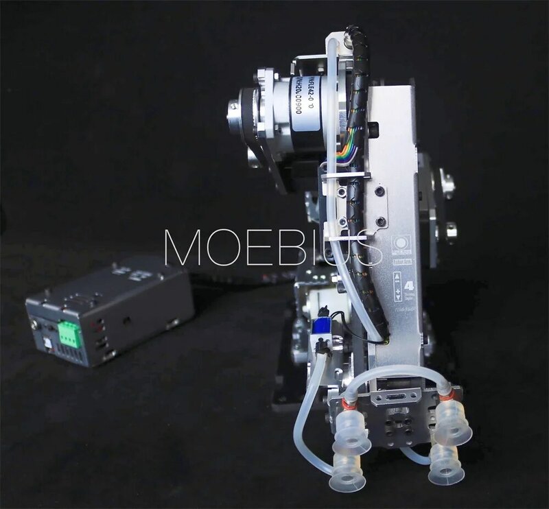 Mebius-吸引ポンプ付き金属製ロボットアーム、arduino産業用ロボットモデル用ステッピングモーター、マルチ軸爪、大きな負荷、4 dof