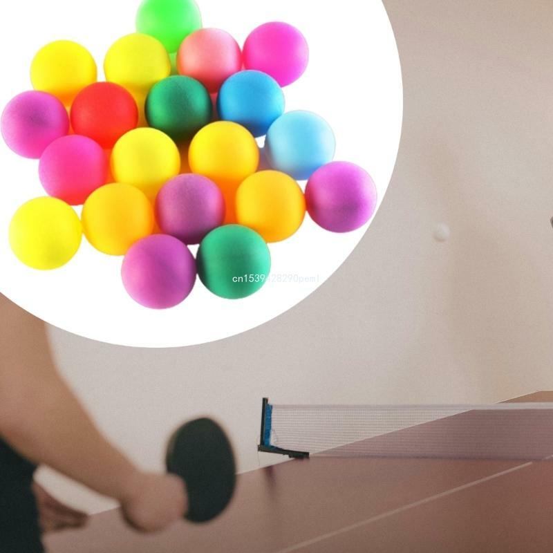 Balle Tennis Table colorée, 50 pièces, balle jeu divertissement pour l'activité d'apprentissage