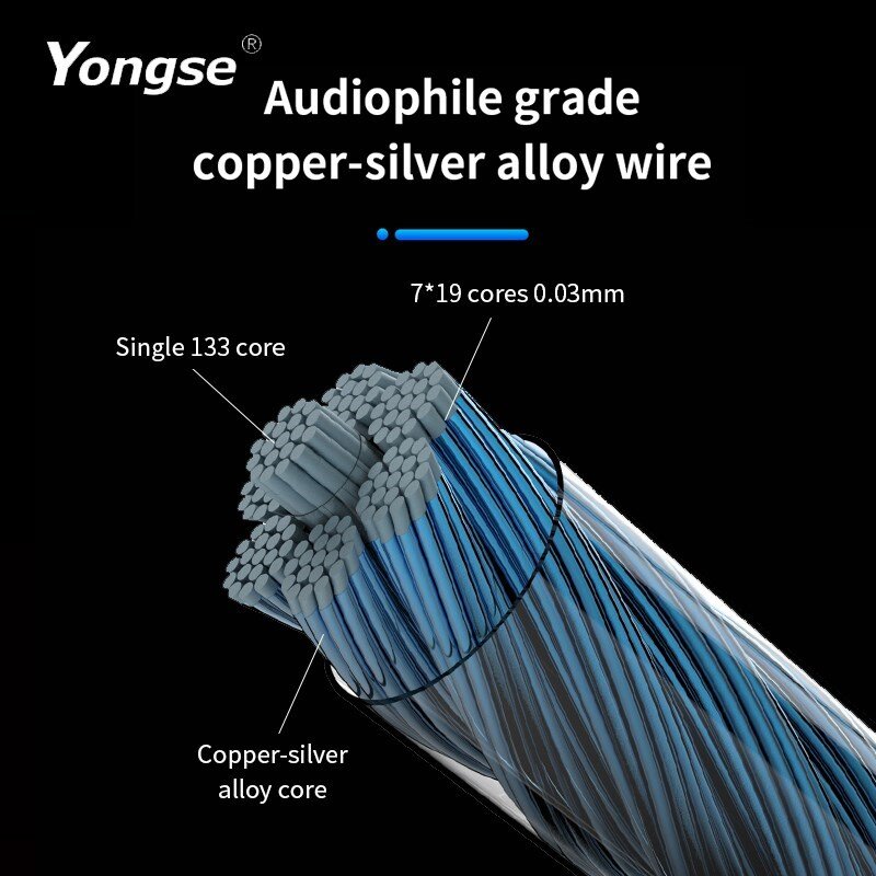 Yongse-light-ニングイヤホンアンプ、デジタルデコーダーケーブル、otg dacアダプター、3.5mm、4.4mmチップ、cx31993、cx31998、c100、y01、タイプc