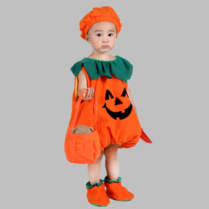 Halloween arancione zucca peluche Costume moda aspetto per il ringraziamento, compleanno