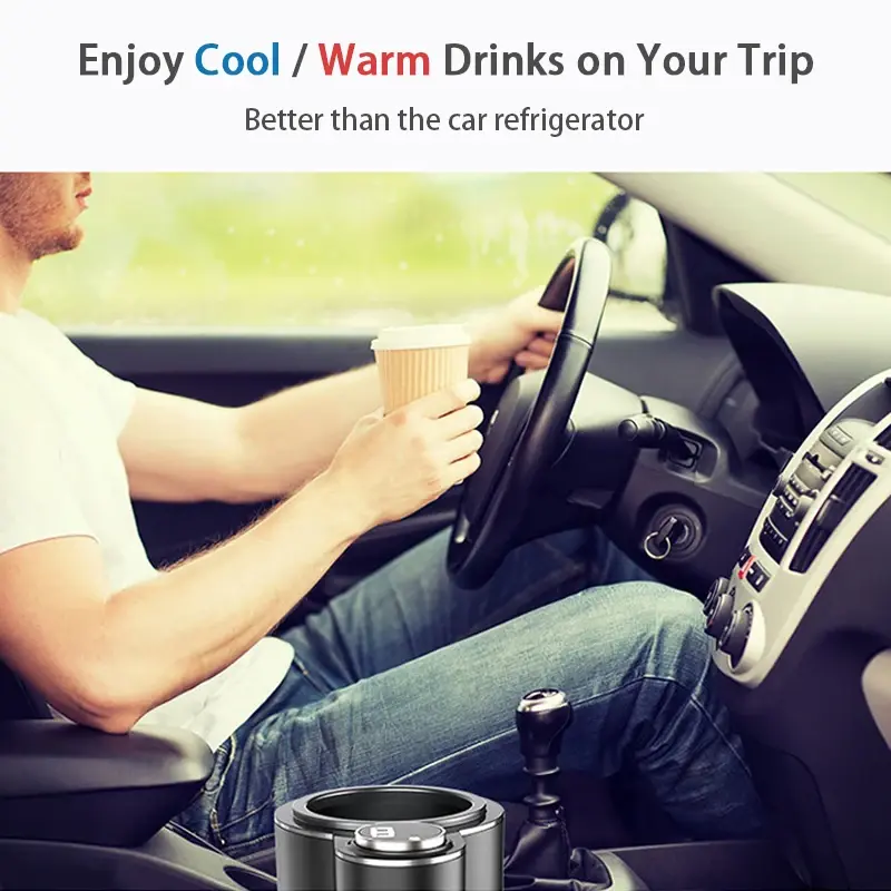 Smart 2 In 1 Car Heating Cooling Cup for Coffee Miik Drinks Electric Beverage Warmer Cooler Holder Travel Mini Car Refrigerator