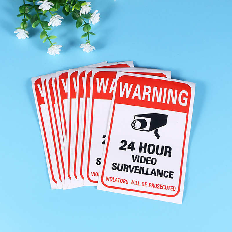 20 pezzi adesivi di avvertimento per Monitor emblemi segni di avvertenza Video
