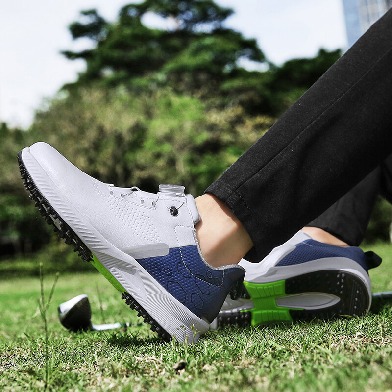 Sepatu Golf wanita, sneaker atletik Anti Slip ukuran 36-47 luar ruangan nyaman