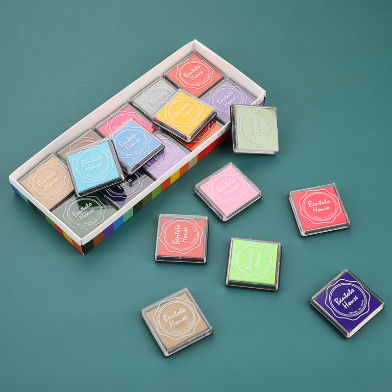 20 Stück riesige Tinten pads mehrfarbige Stempel pads kreative Regenbogen-Inkpad-Stempel öl für DIY Craft Scrapbooking-Stempel kissen