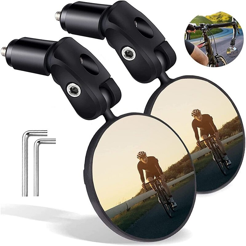 Espejo retrovisor Universal para bicicleta, accesorio para manillar de ciclismo de montaña y carretera, giratorio, ajustable, 1/2 piezas