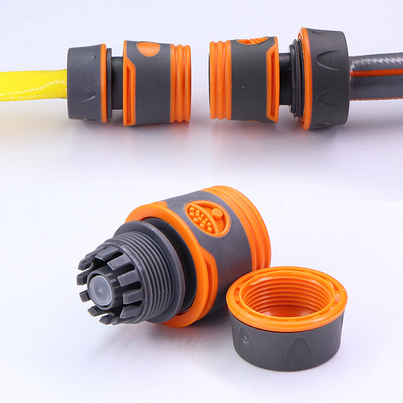 2PCS 1/2" 3/4" Garden Hose Adapter with 16mm Quick Connector Stop Coupler Joints Water Irrigation Tube Connect Repair Extender