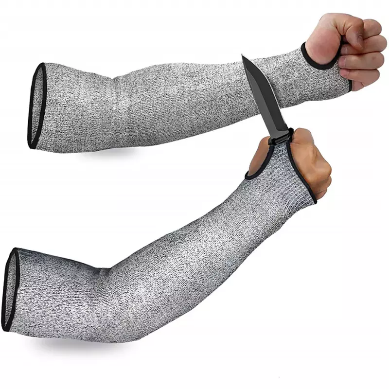 1 buah tingkat 5 HPPE lengan potong sarung tangan keselamatan tahan tusukan lengan perlindungan untuk konstruksi mobil industri kaca