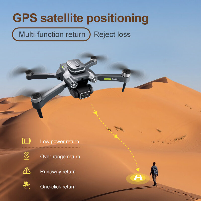 Novo H23 6K GPS Profissional Brushless Drone 4K Câmera Dupla Quadcopter Fotografia FPV 5G Obstáculo Evitar Helicóptero Brinquedo Presente