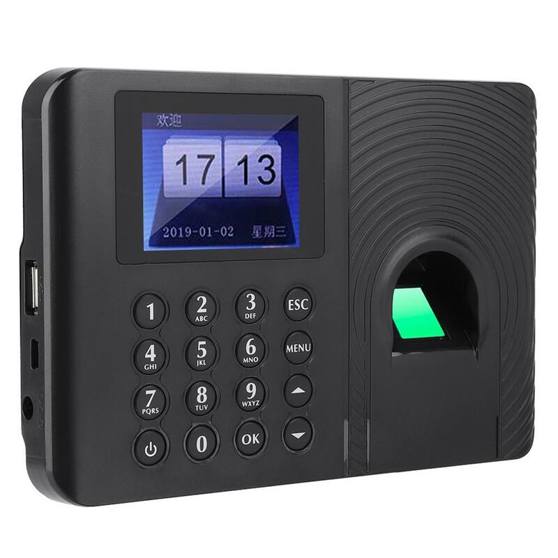 Perekam waktu kehadiran sidik jari, perangkat pengenalan sidik jari biometrik US 110-240V