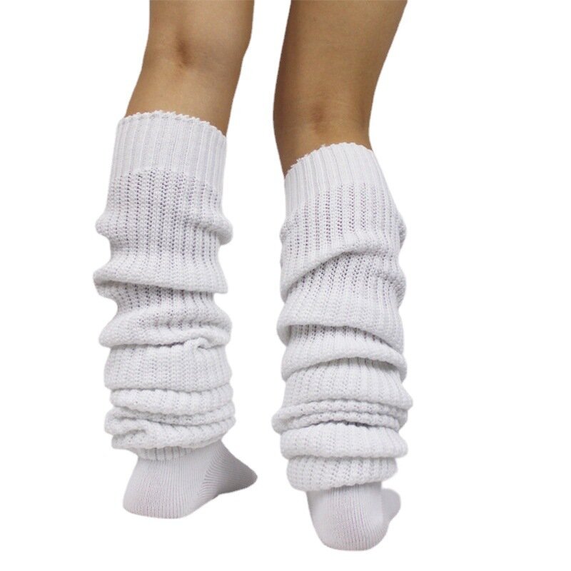 Calcetines holgados para mujeres y niñas, botas Slouch, accesorios de uniforme JK, calentadores de piernas, Cosplay, blanco y negro