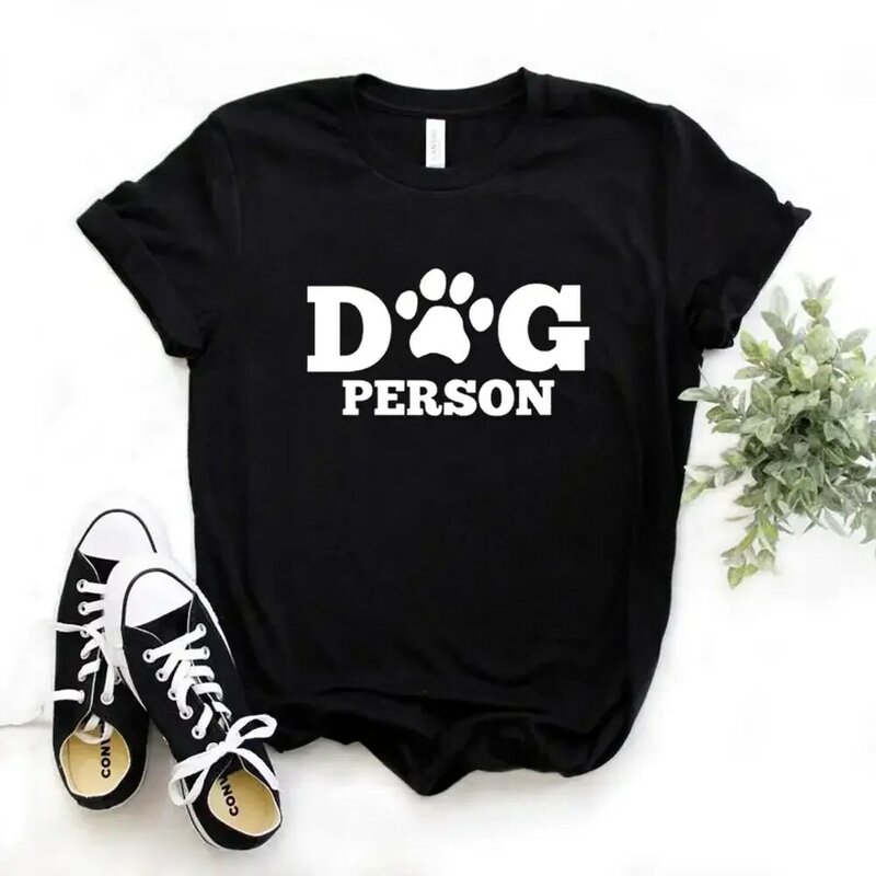 DOG PERSON Print Women tshirt Cotton Hipster Funny t-shirt Gift Lady Yong Girl 6 Color Top Tee women clothes  fashion