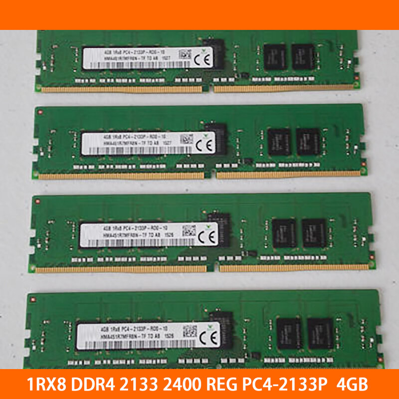 1PCS RAM 4G 4GB 1jas8 DDR4 2133 2400 REG PC4-2133P Serveur Mémoire Haute Qualité Rapide soleil
