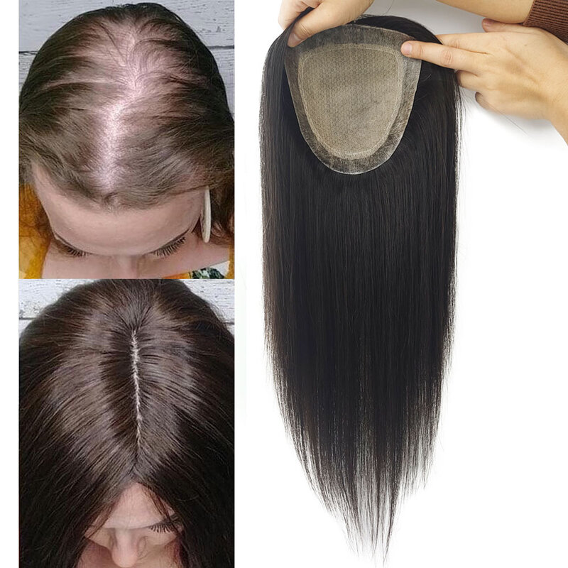 6x 6 cal jedwab skóra bazy peruka z 2CM PU wokół człowieka europejskie nakładka do włosów z pierwszego tłoczenia do przedłużania włosów z klipami dla warstwa włosów 5x5