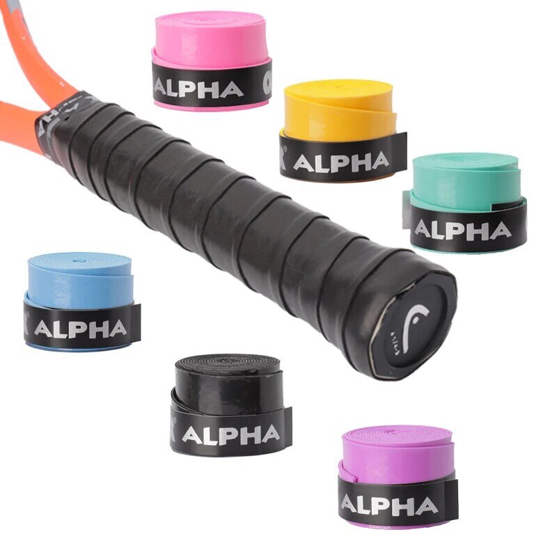 Tênis Alpha Sticky Dry Wrapping Sweatband, Anti-Slip Pesca Rod Grip para Badminton Padel Racket Tape, Overgrip, 6pcs