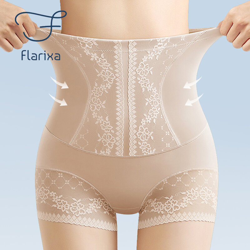 Трусики Flarixa женские для коррекции талии, Утягивающее нижнее белье для живота, дышащие трусики из ледяного шелка