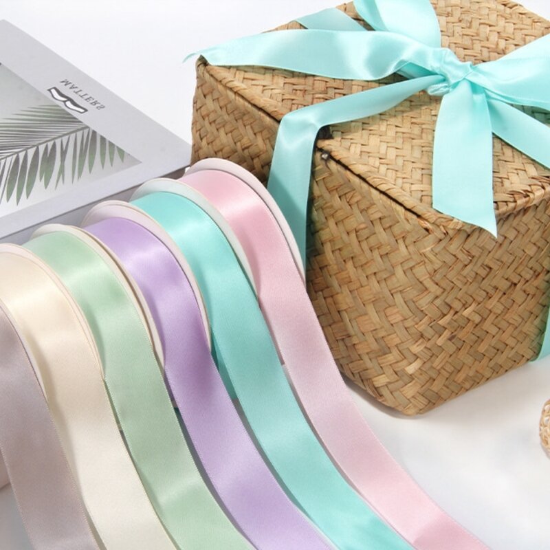 Single Sided Polyester Ribbon, Decoração Do Casamento, Party Bouquet, Caixa De Presente, Artesanato, Embalagem, 20 Jardas