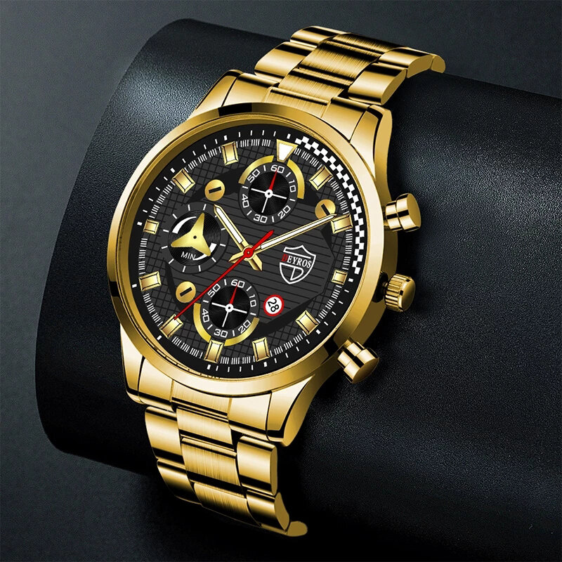 Herren Sport Uhren Luxus Silber Edelstahl Quarz Armbanduhr Kalender Datum Mode Männlichen Business Casual Armband Uhr