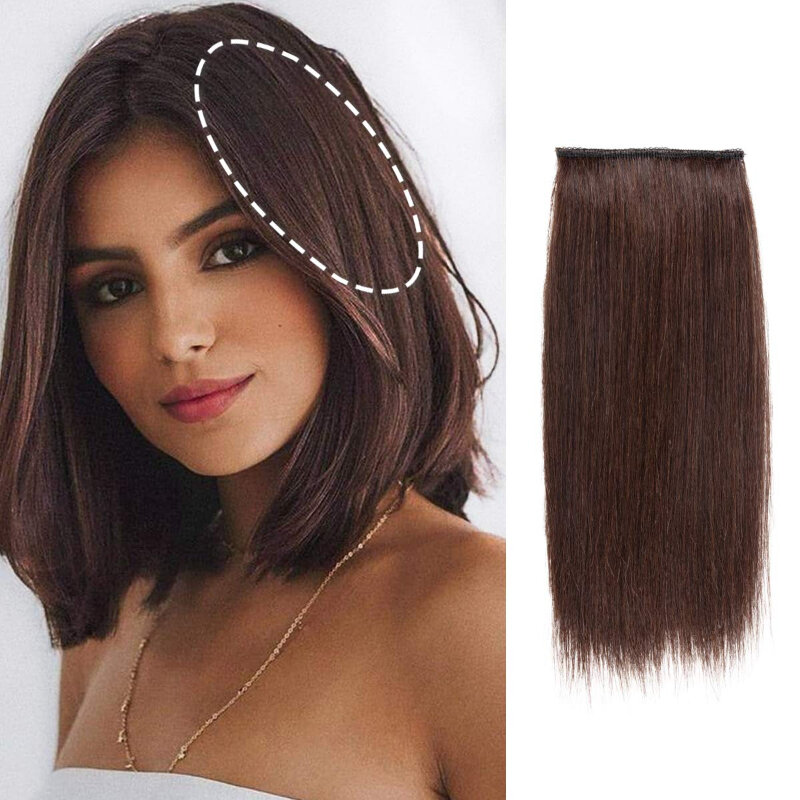 Cuscinetti per capelli di un pezzo capelli veri fasci dritti lanugine invisibile per donna Extensiones accessori per parrucche per lo Styling per l'uso quotidiano
