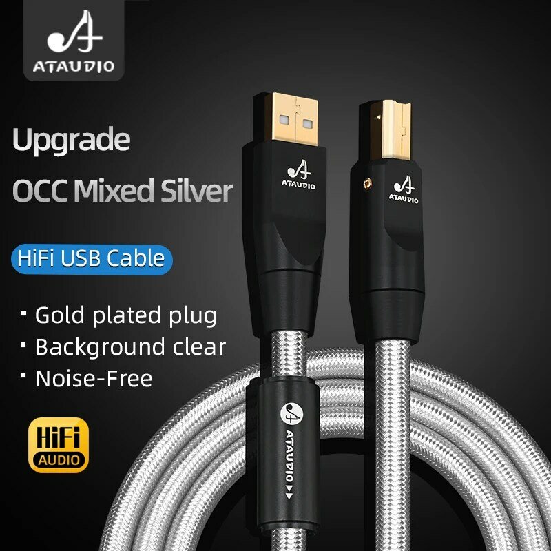 ATAUDIO – câble USB Hifi haut de gamme Type A vers B, DAC A-B C-B C-C, Audio numérique AB otg
