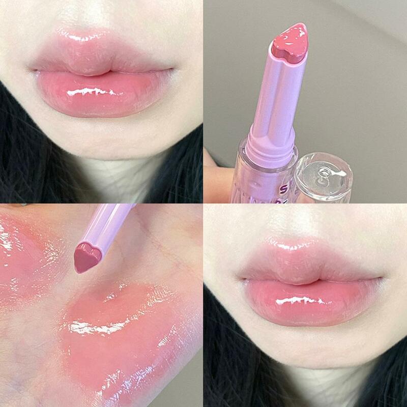 Florette Jelly Lipstick Pen Love Mirror Watergloss Lip Sexy Makeup Plumper Glaze X4D7 Lips Moisturizing Waterproof Lip Long V2K1