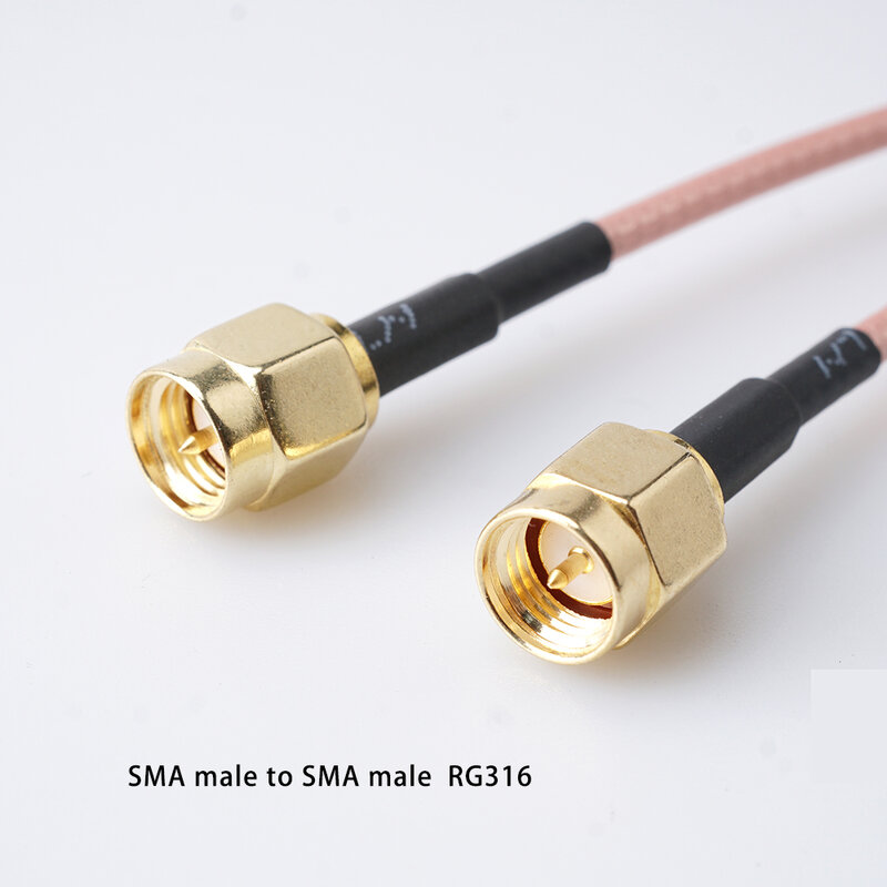 익스텐션 동축 점퍼 피그테일 케이블, 와이파이 3G 4G GSM 안테나용, RG316 RG174 SMA 수-SMA 암 RPSMA 커넥터 너트 벌크 헤드