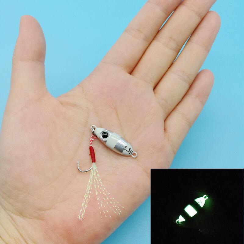 HOOFISH 10PCS/LOT Micro Metal Jig Fishing Lure  5.5g/7.5g/10g/14g/17g/21g Jigging Spoon Saltwater Artificial Bait Fishing Tackle