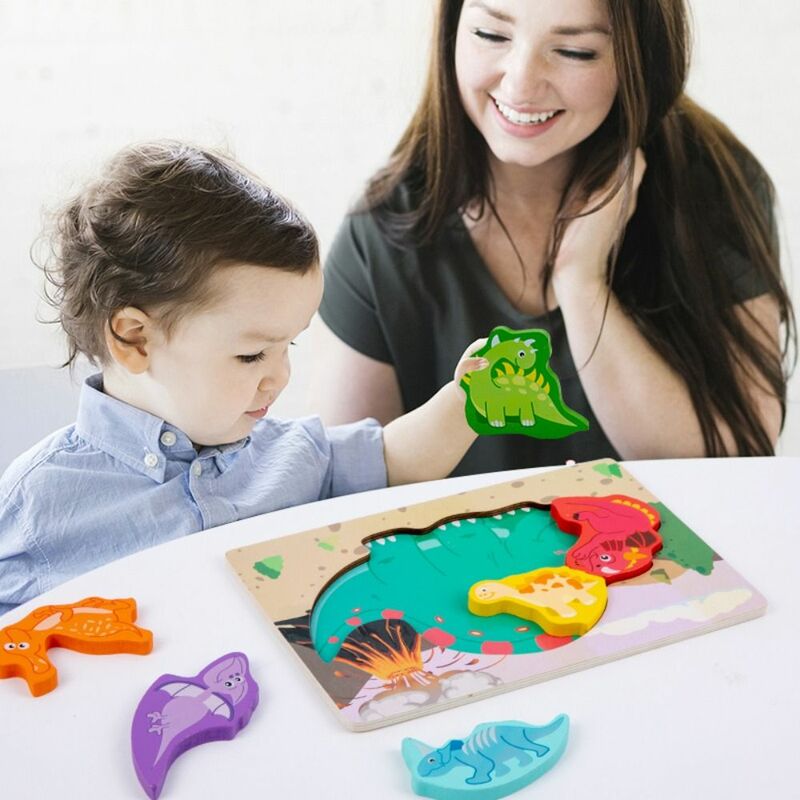 Uczenie się zabawki Montessori wyobraźni zabawki pojazd 3D Puzzle Puzzle Puzzle drewniane Puzzle Puzzle zabawka gra logiczna Puzzle