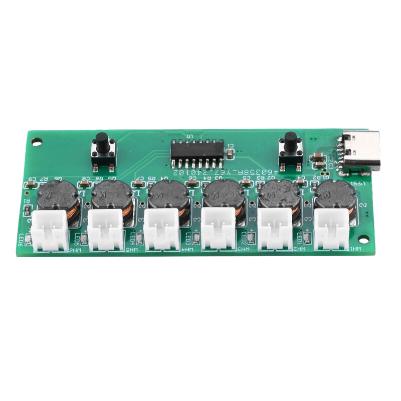 Módulo humidificador de seis pulverizadores DC5V, Mini Kits de bricolaje USB tipo C, fabricante de niebla y controlador, placa de circuito, atomizador ultrasónico