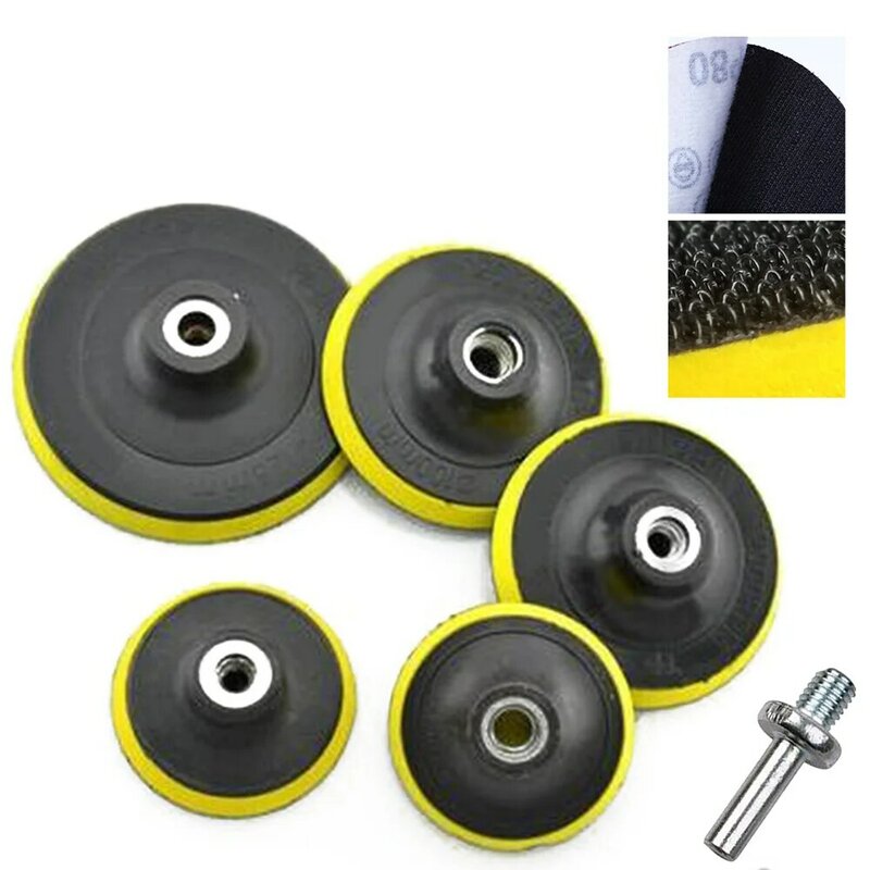 3/4/5/6/7 Inch Sanding Disc Backing Pad With 10/14mm Drill Rod Self Adhesive Sander Pad Electric Polishing Machine Accessories