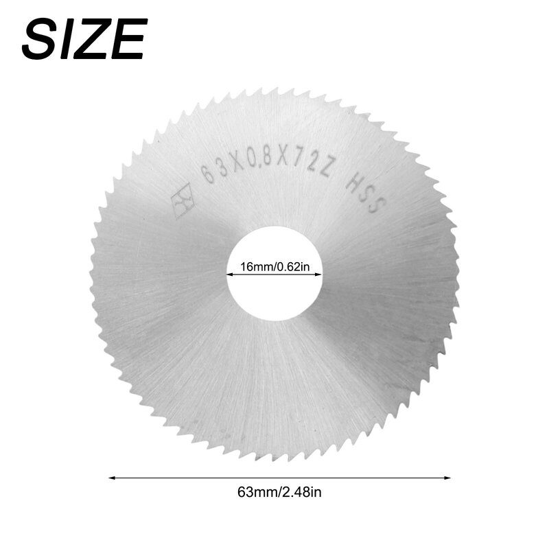 1Pc Circular Saw Blade Steel Cutting Disc 63*16mm For Wood Plastic Copper Cutting Wheel For Carpentry Craftsmen Jewelers Tools