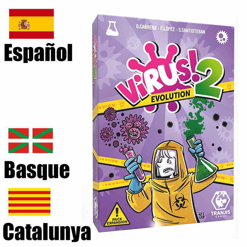 Permainan papan Virus permainan kartu yang menyenangkan permainan pesta versi Prancis Bahasa Spanyol untuk permainan keluarga yang menyenangkan