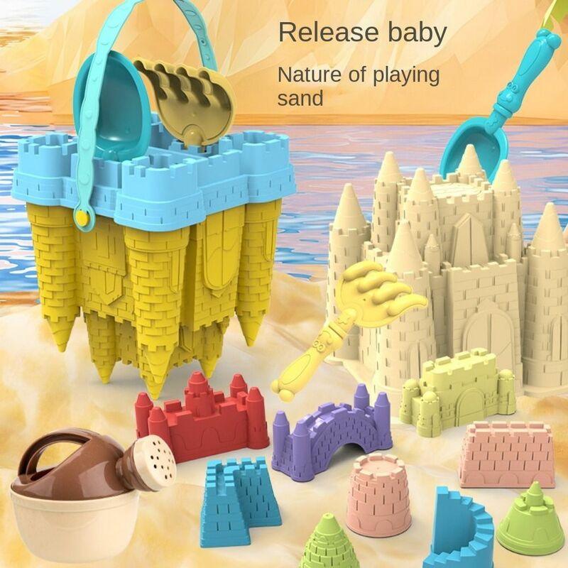 Brinquedos de areia de praia para meninos e meninas, Castelo Pyramid, Molde de areia criativo, Jogos divertidos ao ar livre, Acessórios infantis