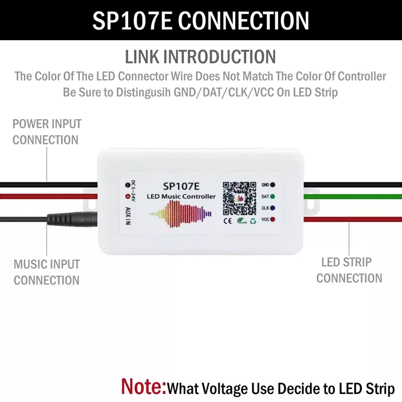 Контроллер светодиодной ленты WS2812B WS2811 с поддержкой Wi-Fi/Bluetooth/музыкальный контроллер SP108E SP511E SP801E SP110E SP105E SP107E