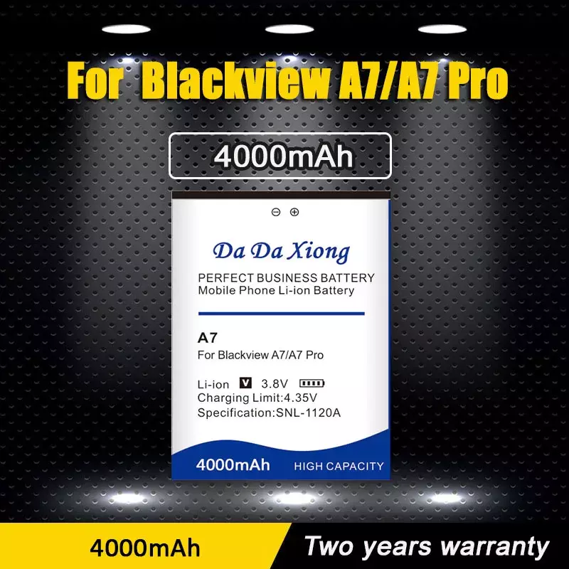Alta qualidade bateria para Blackview telefone inteligente, DaXiong 0 ciclo, 4000mAh, A7 Pro