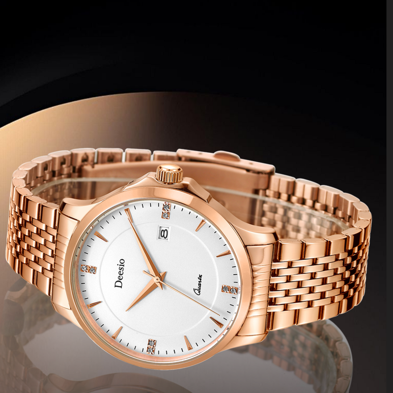 Deesio นาฬิกานาฬิกาข้อมือผู้ชายและผู้หญิงดีไซน์หรูหรากันน้ำนาฬิกาควอตซ์นาฬิกาแฟชั่นลำลองกีฬาทหาร