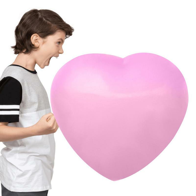 Bolas de estrés con forma de corazón para niños y adultos, Mini TPR, cambio de Color